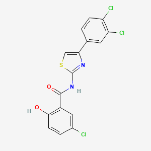 5-Chloro-N-[4-(3,4-dichlorophenyl)-1,3-thiazol-2-yl]-2-hydroxybenzamide
