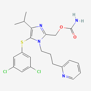 B8729687 1H-Imidazole-2-methanol, 5-((3,5-dichlorophenyl)thio)-4-(1-methylethyl)-1-(3-(2-pyridinyl)propyl)-, carbamate CAS No. 178980-23-9