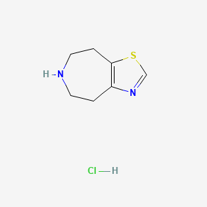 molecular formula C7H11ClN2S B8729740 5,6,7,8-Tetrahydro-4H-thiazolo[4,5-d]azepine hydrochloride 