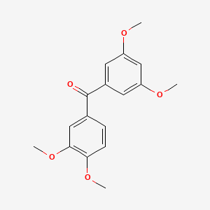 molecular formula C17H18O5 B8729797 (3,4-Dimethoxyphenyl)(3,5-dimethoxyphenyl)methanone CAS No. 116496-27-6