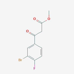 molecular formula C10H8BrFO3 B8729821 Methyl 3-(3-bromo-4-fluorophenyl)-3-oxopropanoate CAS No. 218631-68-6