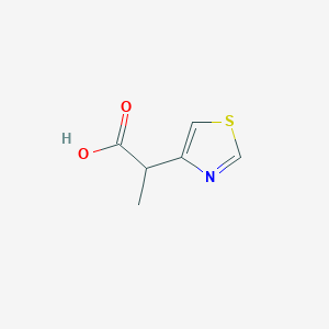 molecular formula C6H7NO2S B8729887 2-(Thiazol-4-yl)propanoic acid CAS No. 1190392-81-4