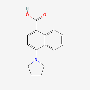 molecular formula C15H15NO2 B8729896 4-pyrrolidin-1-ylnaphthalene-1-carboxylic Acid CAS No. 664362-55-4
