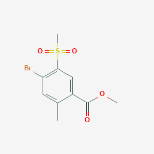 molecular formula C10H11BrO4S B8729899 Methyl 4-bromo-5-methanesulfonyl-2-methylbenzoate CAS No. 176308-97-7