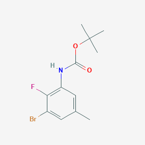 molecular formula C12H15BrFNO2 B8729929 Tert-butyl 3-bromo-2-fluoro-5-methylphenylcarbamate 