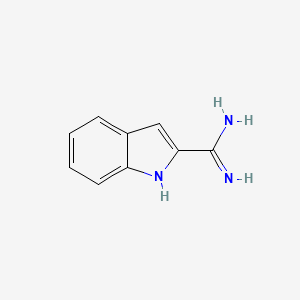 molecular formula C9H9N3 B8729934 1H-Indole-2-carboximidamide 