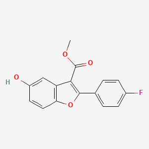 molecular formula C16H11FO4 B8729944 Methyl 2-(4-fluorophenyl)-5-hydroxy-1-benzofuran-3-carboxylate 