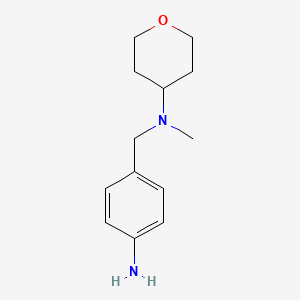 molecular formula C13H20N2O B8729956 (4-Amino-benzyl)-methyl-(tetrahydro-pyran-4-yl)-amine CAS No. 229007-09-4