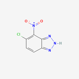molecular formula C6H3ClN4O2 B8729960 6-Chloro-7-nitro-1H-benzo[d][1,2,3]triazole 