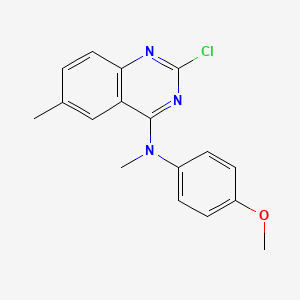 molecular formula C17H16ClN3O B8729963 2-chloro-N-(4-methoxyphenyl)-N,6-dimethylquinazolin-4-amine CAS No. 827030-85-3