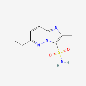 molecular formula C9H12N4O2S B8729984 6-Ethyl-2-methylimidazo[1,2-b]pyridazine-3-sulfonamide CAS No. 570416-04-5