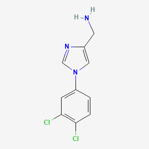 molecular formula C10H9Cl2N3 B8730089 (1-(3,4-Dichlorophenyl)-1H-imidazol-4-yl)methanamine 