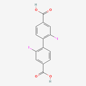 molecular formula C14H8I2O4 B8730095 2,2'-Diiodobiphenyl-4,4'-dicarboxylic acid CAS No. 65235-37-2