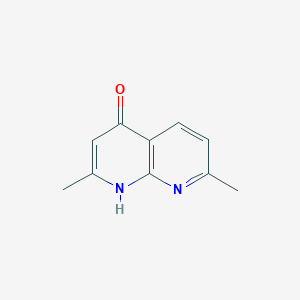 molecular formula C10H10N2O B8730103 2,7-Dimethyl-1,8-naphthyridin-4-ol 