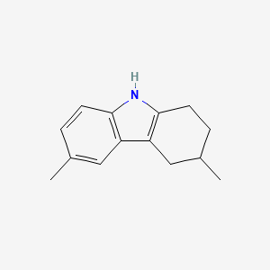 molecular formula C14H17N B8730166 3,6-dimethyl-2,3,4,9-tetrahydro-1H-carbazole 