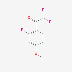 molecular formula C9H7F3O2 B8730201 2,2-Difluoro-1-(2-fluoro-4-methoxyphenyl)ethanone 