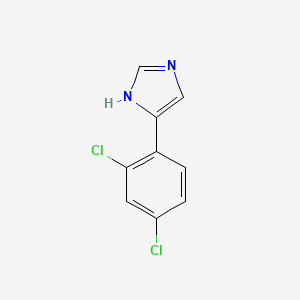 molecular formula C9H6Cl2N2 B8730211 4-(2,4-dichlorophenyl)-1H-imidazole 