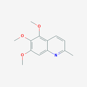 molecular formula C13H15NO3 B8730217 5,6,7-Trimethoxy-2-methylquinoline CAS No. 117638-94-5