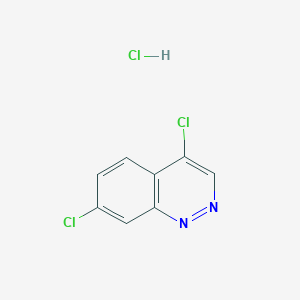 molecular formula C8H5Cl3N2 B8730224 4,7-Dichlorocinnoline hydrochloride 