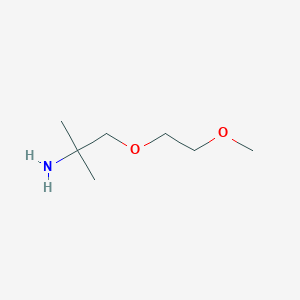 molecular formula C7H17NO2 B8730236 1-(2-Amino-2-methylpropoxy)-2-methoxyethane 