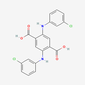 molecular formula C20H14Cl2N2O4 B8730260 2,5-Bis(3-chlorophenylamino)terephthalic acid CAS No. 28294-55-5