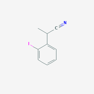 molecular formula C9H8IN B8730305 2-(2-Iodophenyl)propanenitrile 