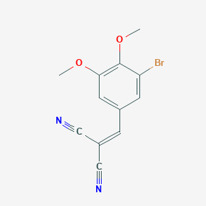 molecular formula C12H9BrN2O2 B8730336 2-[(3-Bromo-4,5-dimethoxyphenyl)methylidene]propanedinitrile 