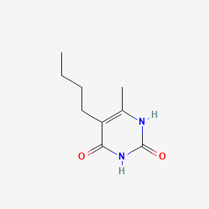 molecular formula C9H14N2O2 B8730345 Uracil, 5-butyl-6-methyl- CAS No. 29486-38-2