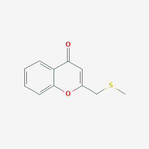 molecular formula C11H10O2S B8730359 2-[(Methylsulfanyl)methyl]-4H-1-benzopyran-4-one CAS No. 120045-71-8