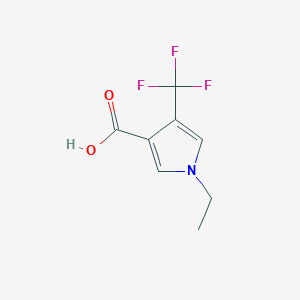 molecular formula C8H8F3NO2 B8730460 1-ethyl-4-(trifluoromethyl)-1H-pyrrole-3-carboxylic acid 