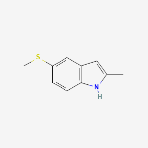 molecular formula C10H11NS B8730483 2-methyl-5-(methylthio)-1H-indole 