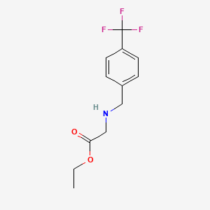 molecular formula C12H14F3NO2 B8730533 Ethyl 2-(4-(trifluoromethyl)benzylamino)acetate 