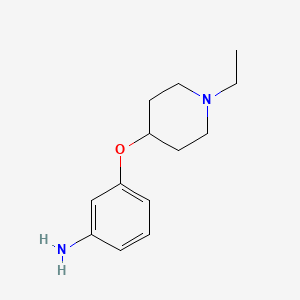 molecular formula C13H20N2O B8730567 3-[(1-Ethyl-4-piperidinyl)oxy]aniline CAS No. 790667-67-3