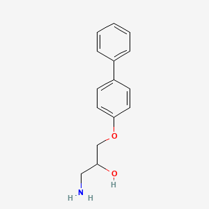 molecular formula C15H17NO2 B8730572 1-Amino-3-(biphenyl-4-yloxy)propan-2-ol CAS No. 4698-91-3