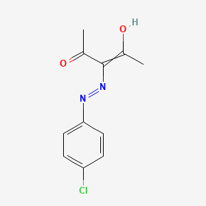 molecular formula C11H11ClN2O2 B8730578 3-[(4-Chlorophenyl)hydrazono]pentane-2,4-dione 