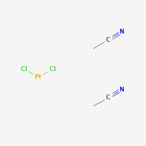 molecular formula C4H6Cl2N2Pt B087306 cis-Bis(acetonitrile)dichloroplatinum(II) CAS No. 13869-38-0