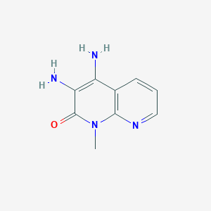 molecular formula C9H10N4O B8730614 3,4-Diamino-1-methyl-1,8-naphthyridin-2(1H)-one CAS No. 921214-39-3