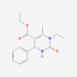 molecular formula C16H20N2O3 B8730686 Ethyl 1-ethyl-6-methyl-2-oxo-4-phenyl-1,2,3,4-tetrahydropyrimidine-5-carboxylate 