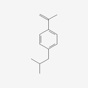 molecular formula C13H18 B8730690 Benzene, 1-(1-methylethenyl)-4-(2-methylpropyl)- CAS No. 34352-86-8