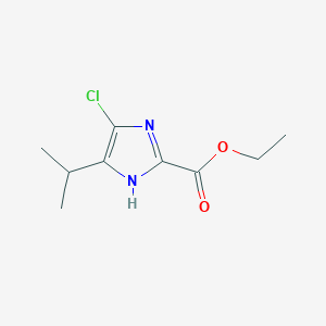 molecular formula C9H13ClN2O2 B8730709 Ethyl 4-chloro-5-isopropyl-1h-imidazole-2-carboxylate 