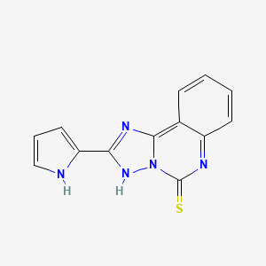 molecular formula C13H9N5S B8730722 2-(1H-pyrrol-2-yl)-[1,2,4]triazolo[1,5-c]quinazoline-5-thiol 
