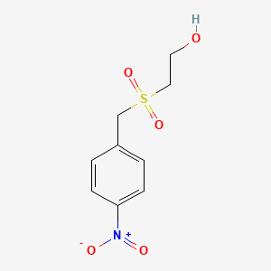molecular formula C9H11NO5S B8730728 2-[(4-Nitrophenyl)methanesulfonyl]ethan-1-ol CAS No. 90610-85-8