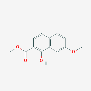 molecular formula C13H12O4 B8730757 Methyl 1-hydroxy-7-methoxynaphthalene-2-carboxylate CAS No. 95271-70-8