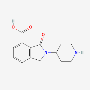 molecular formula C14H16N2O3 B8730776 3-Oxo-2-(piperidin-4-yl)isoindoline-4-carboxylic acid 