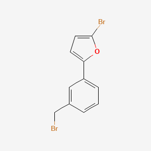 molecular formula C11H8Br2O B8730787 2-Bromo-5-(3-(bromomethyl)phenyl)furan CAS No. 89929-90-8