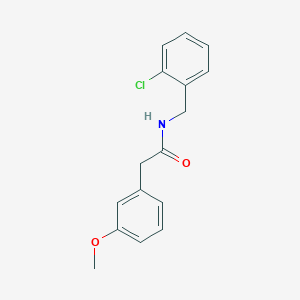 molecular formula C16H16ClNO2 B8730813 N-[(2-chlorophenyl)methyl]-2-(3-methoxyphenyl)acetamide 