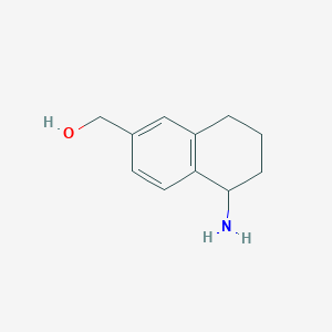 molecular formula C11H15NO B8730822 (5-Amino-5,6,7,8-tetrahydronaphthalen-2-yl)methanol CAS No. 784205-23-8
