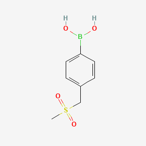 molecular formula C8H11BO4S B8730856 4-[(Methylsulfonyl)methyl]phenylboronic acid 