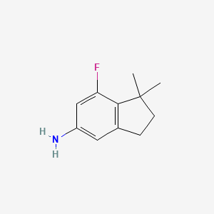 7-fluoro-1,1-dimethyl-2,3-dihydro-1H-inden-5-amine