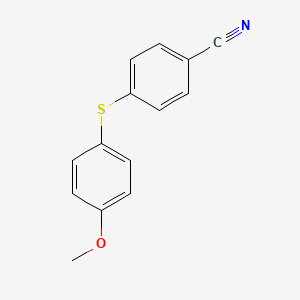 molecular formula C14H11NOS B8730886 4-(4-Methoxyphenylthio)benzonitrile CAS No. 53279-52-0